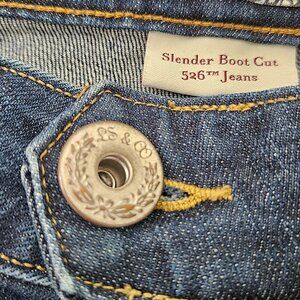 Classic Levi's 526 Slender Boot Cut Denim Jeans Women's 10M Dark Wash